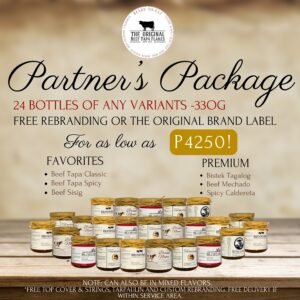 Partner's Package Free Rebranding 24 Bottles | Medium (330G)