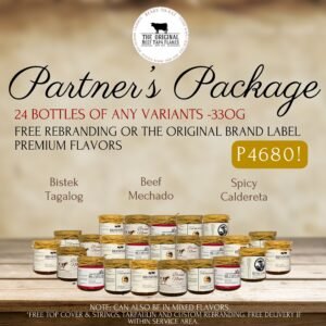 Partner's Package Free Rebranding 24 Bottles | Medium (330G) Mixed Favorites and Premium