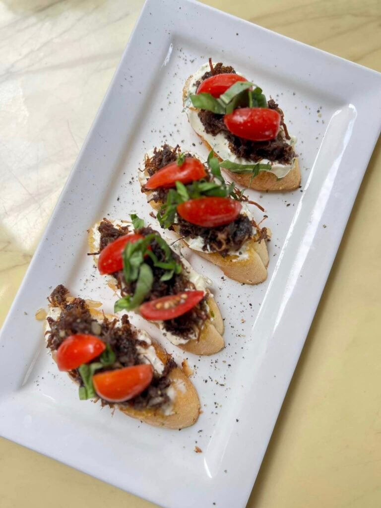 Beef Tapa Flakes Bruschetta Recipe