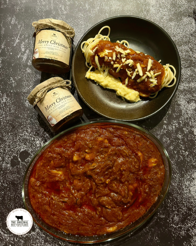 The Most Delicious Spaghetti using The Original Beef Tapa Flakes Classic- no Sauté Needed!